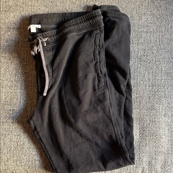 James Perse Men's Black 100% Cotton Jogger Pants